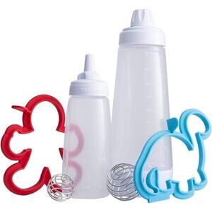 WhiskWare Pancake Art Kit - Batter Mixer & Dispenser - Molds - Art Pen
